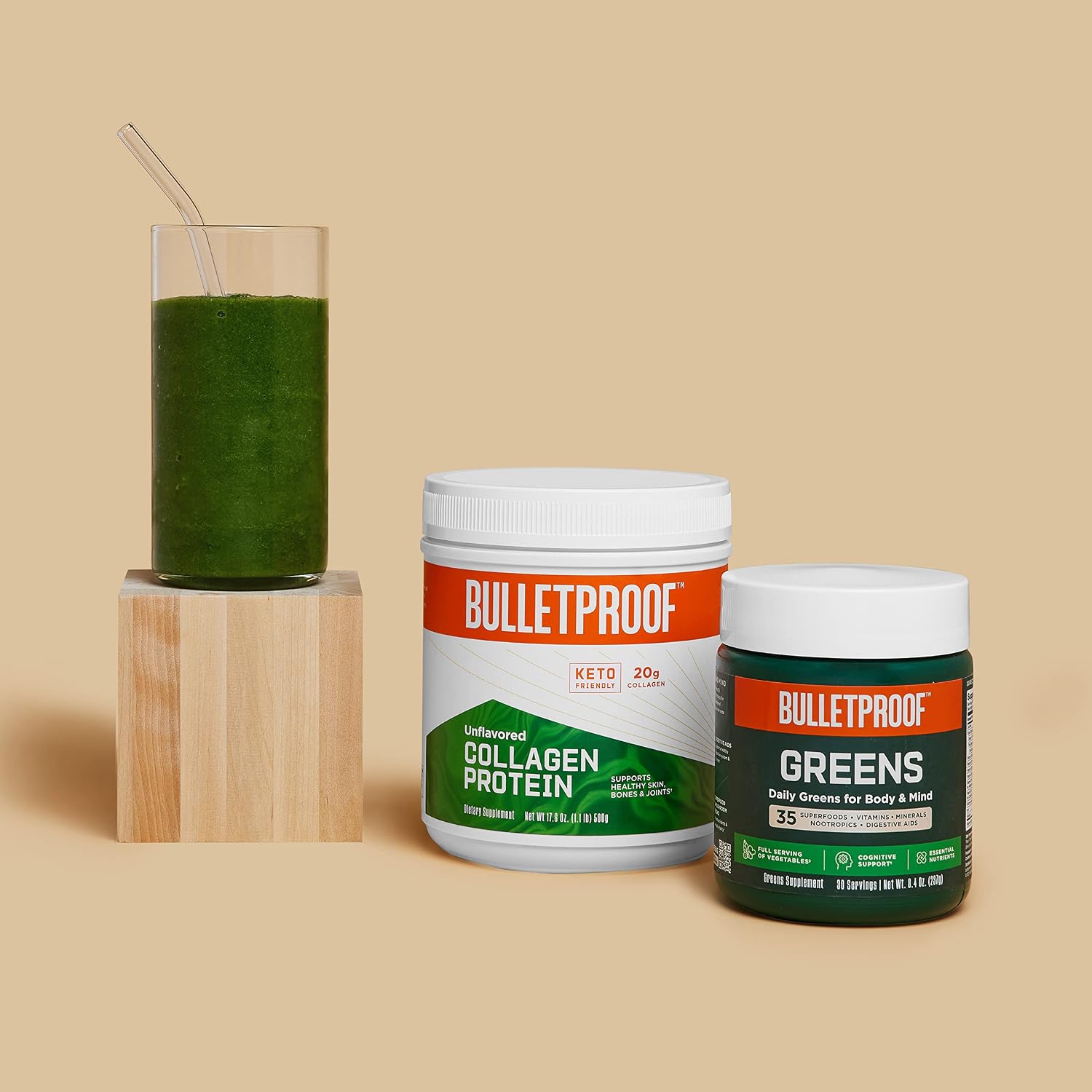 Bulletproof Honey Mint Stress Relief Collagen Peptide Protein