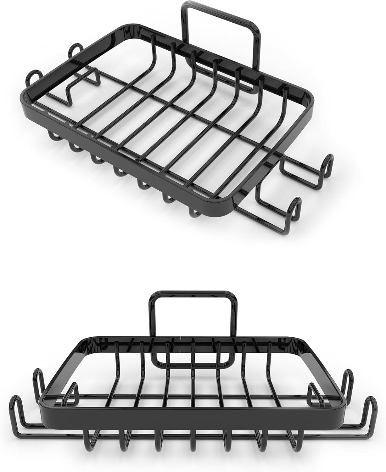 Shower Caddy Bathroom Organizer 5 Pack,Shower Shelf - 201 Stainless Steel,Anticorrosive,Rust-proof,Waterproof Kitchen & Bathroom Shelvs Storage and Organization - Black Shower Shelves