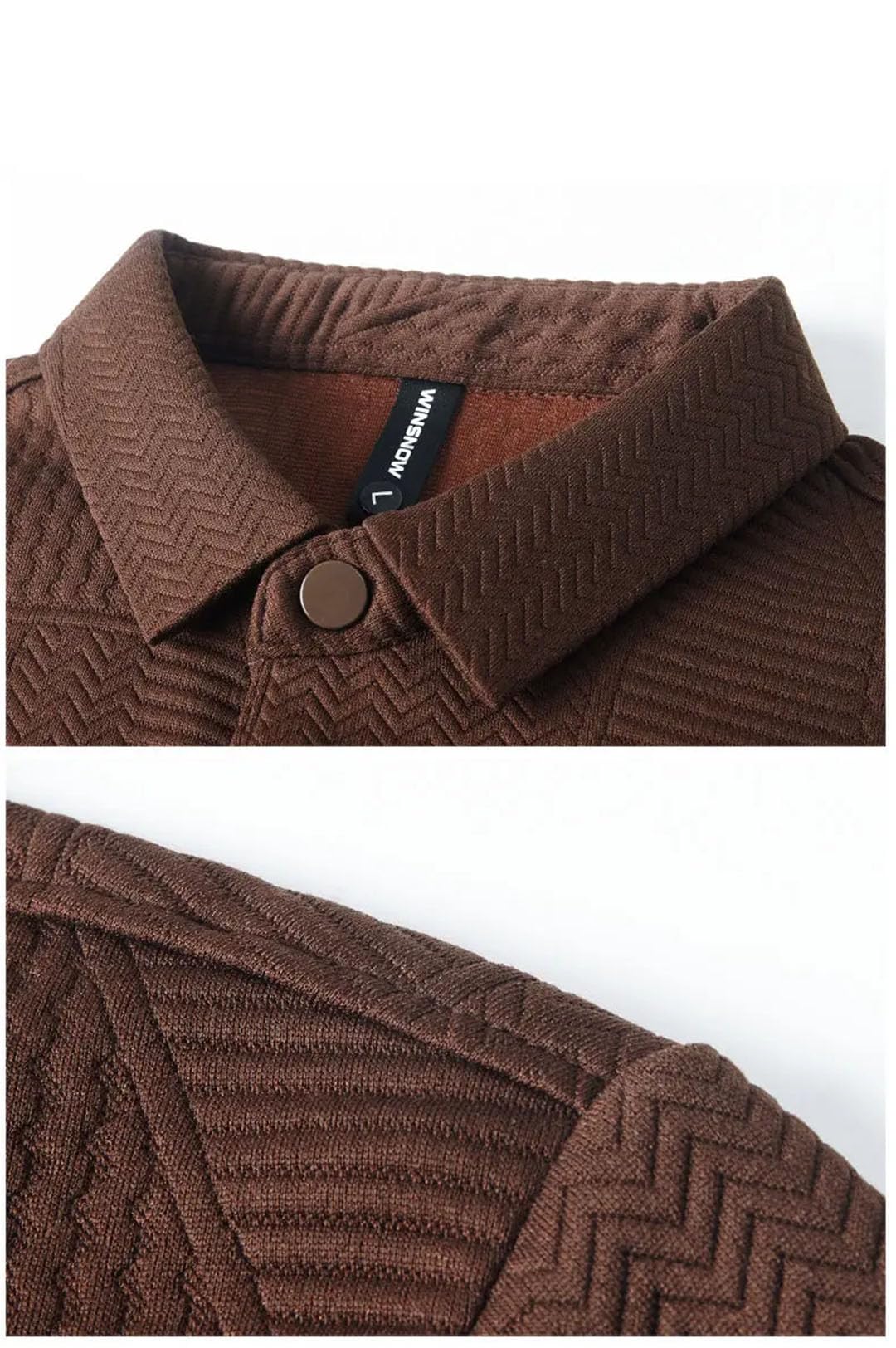 Polo de negocios para hombre, con solapa, corte ondulado, con botones, ropa de calle, oficina, social, de manga larga