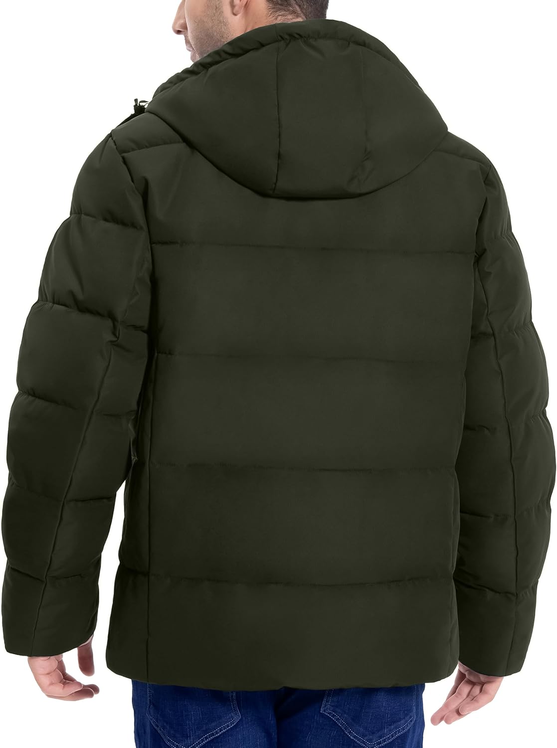 Pioneer Camp Mens Winter Coat Warm Winter Puffer Jacket Waterproof Thicken Insulated Windproof Hooded Down Quilted Coat - Image 2