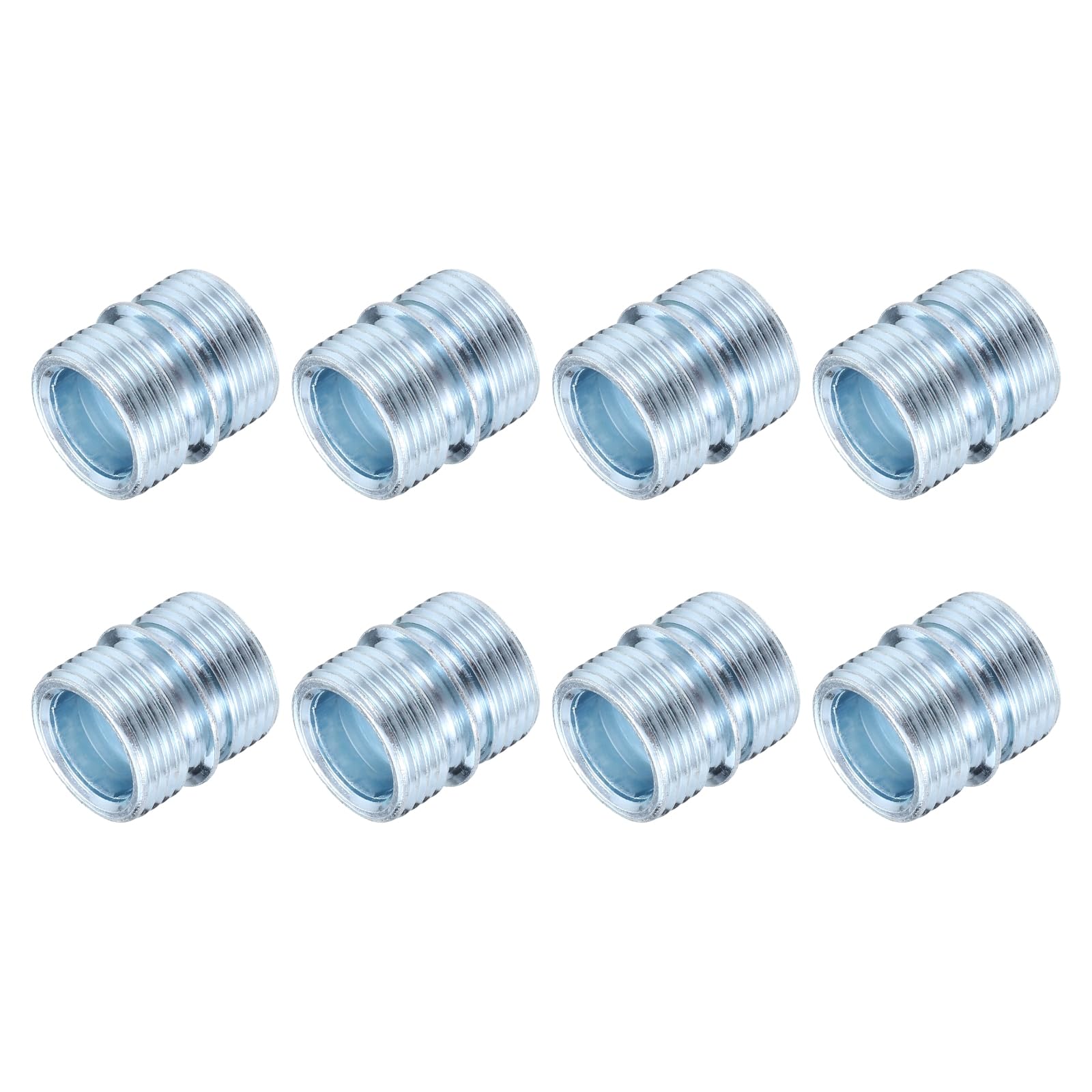 sourcing map 8Pcs Metal Rack Connector, 0.87" x 0.87" Wire Shelving Poles Coarse Thread Connector Shelf Holder Connection for Storage Shelf Wire Shelving Unit Replacement Parts, Silver