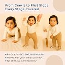 Mee Mee Soft Adorable Baby Booties 0-12 Months – Cotton Slip-On Infant Shoes – Cozy & Breathable Crib Shoes for Baby Girls – Cute Footwear for Little Ones (Golden) gallery image