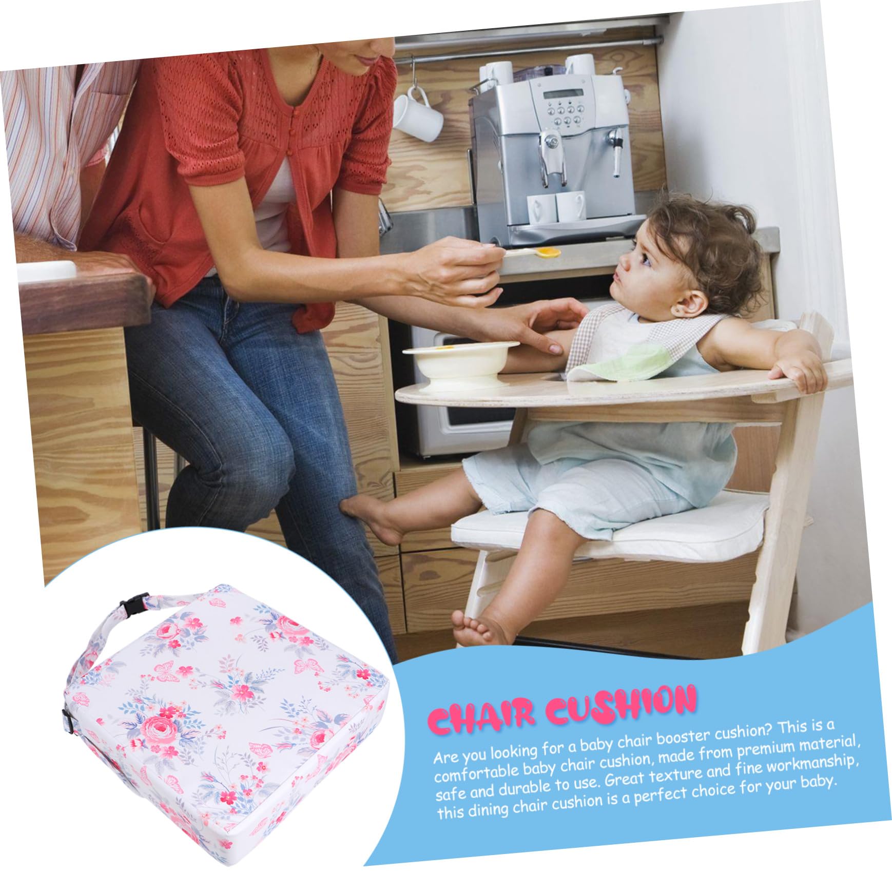 Cojín Elevador para Silla Infantil Extraíble 1 Pieza Blanco