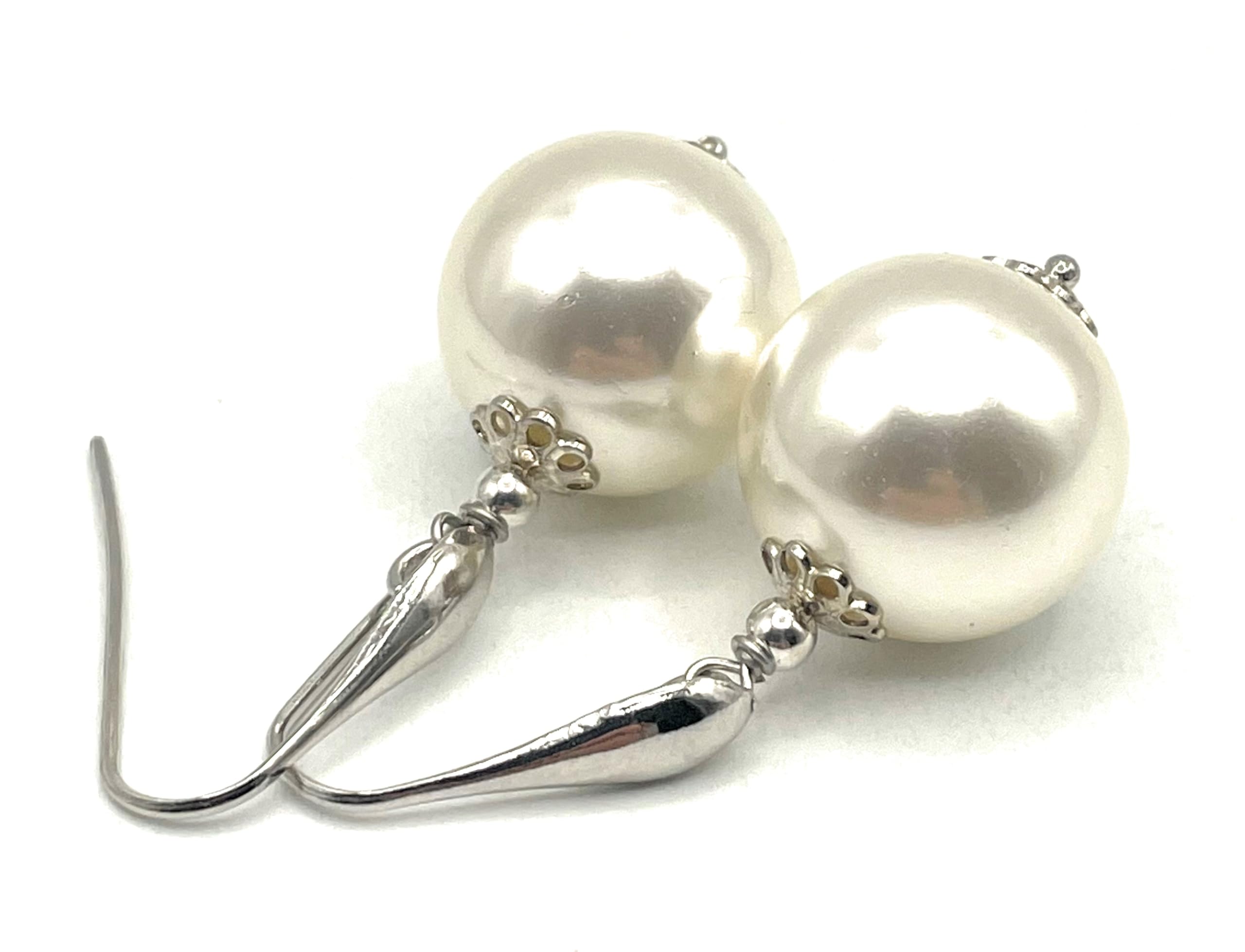Boucles d'oreilles argent 925 perles blanches la solution anti-allergie chic et légère - 9