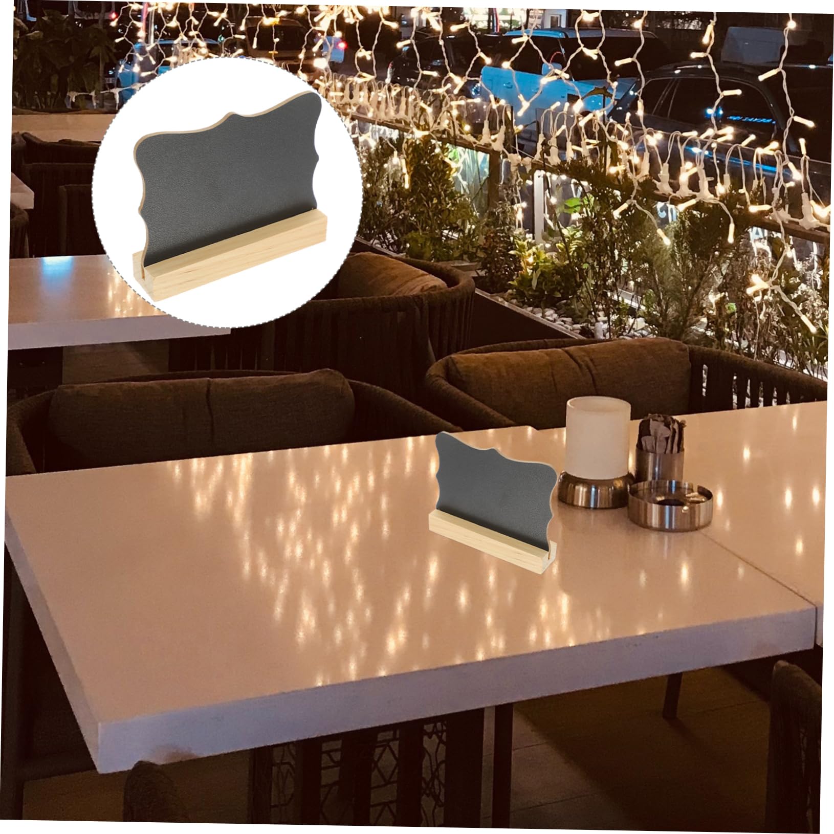 STOBOK 25stücke Teiliges Mini Doppel- Kreidetafel Für Hochzeiten Cafés Und Restaurants Leichte Tragbare Notiztafeln Mit Ständer Für Platzkarten Und Dekoration