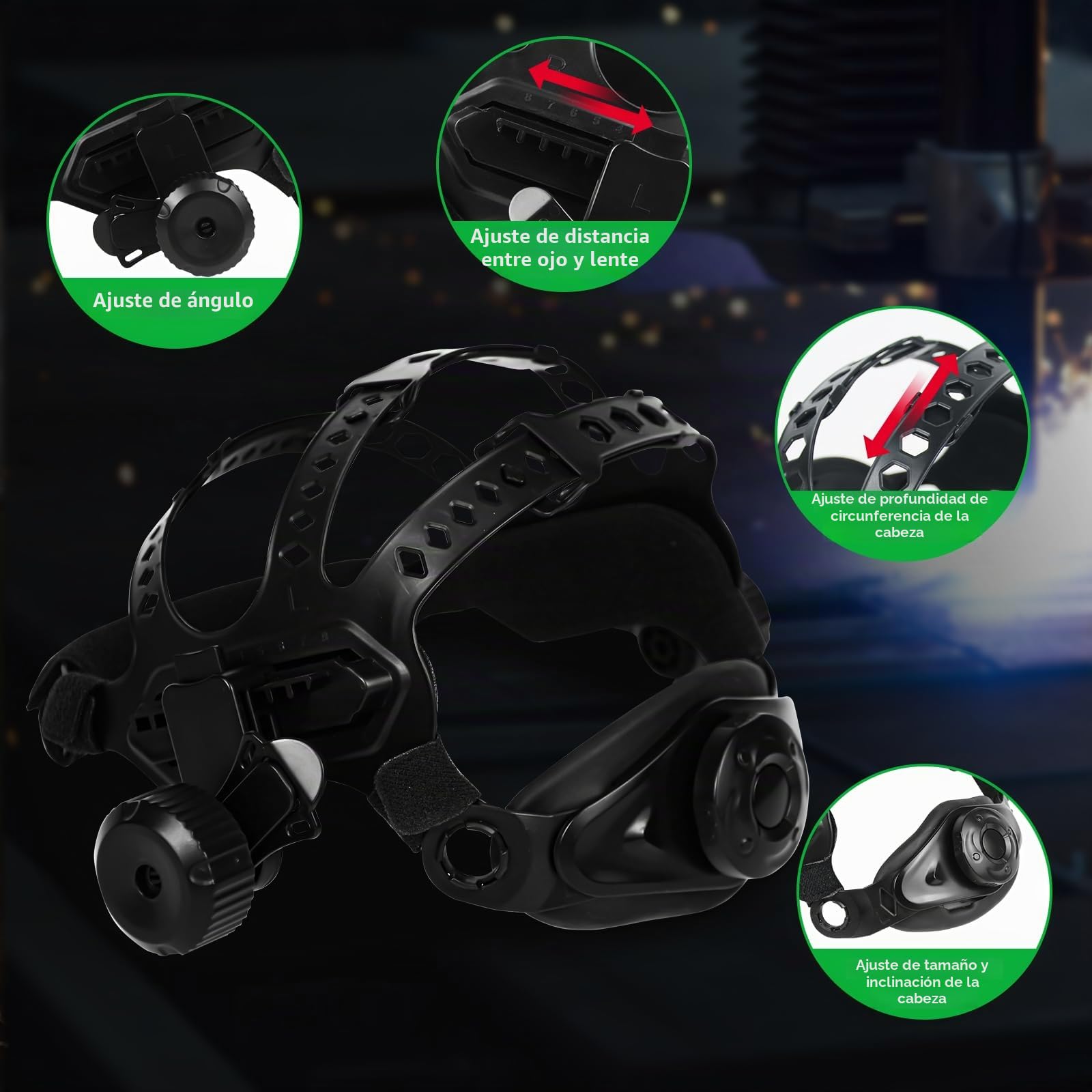 TRQWH Casco de soldadura láser de visión grande OD8+, máscara protectora de seguridad láser para soldadura láser/corte láser/limpieza láser/marcado láser