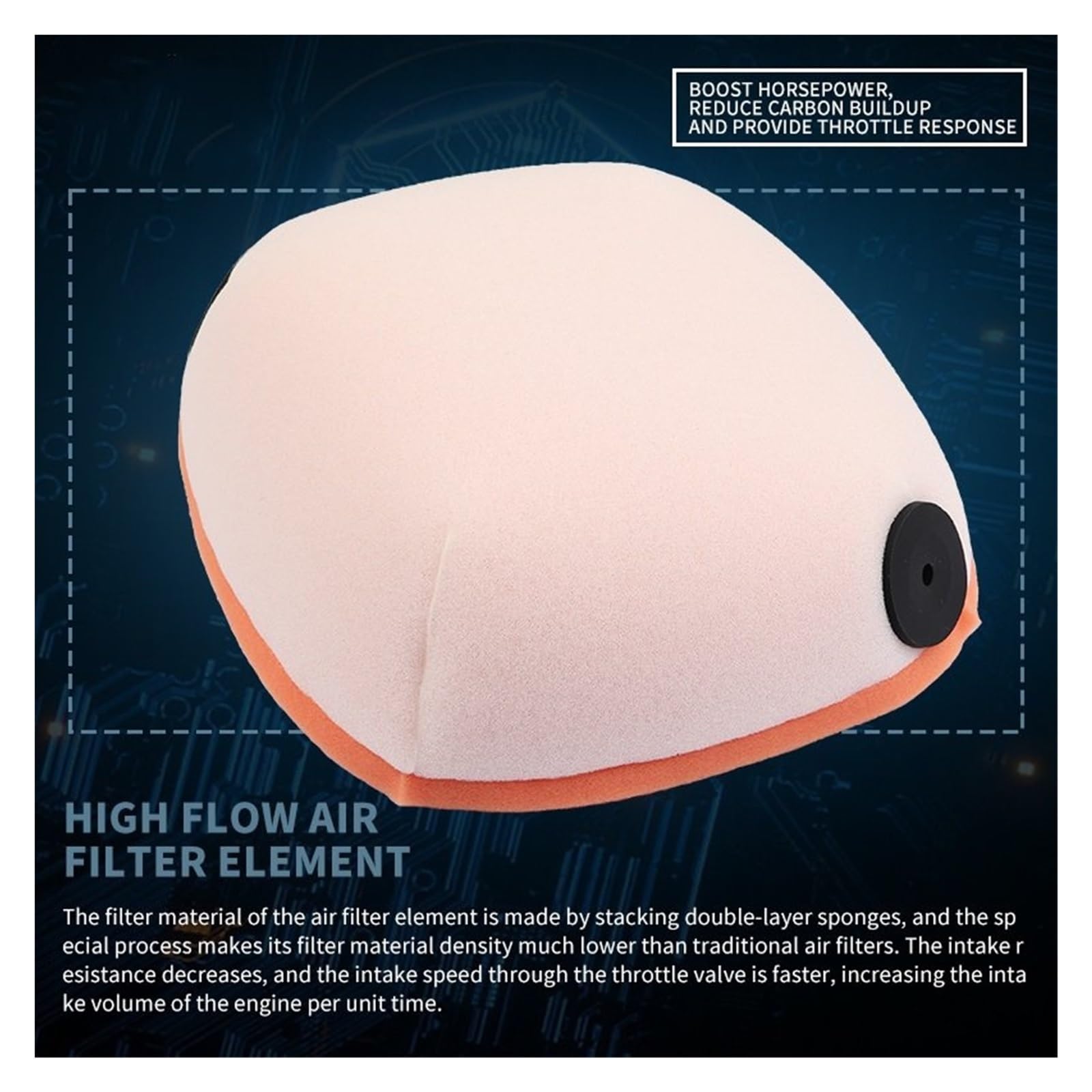 Filtro De Aire Compatible con Moto Cross Compatible Con KT-M E XC SX SXF XCF EXCF XCW 125 150 250 300 350 450 500 2016-2020 2021-2023 Conjunto de aire Filtro de repuesto