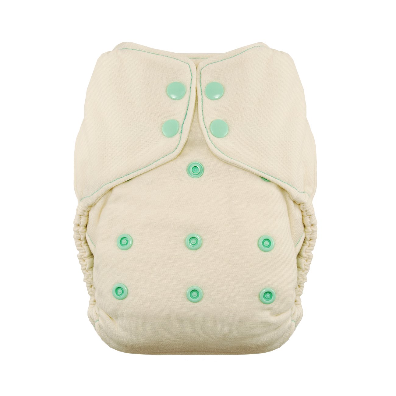 Thirsties Snap Natural One Size Fitted, Moss Diapers