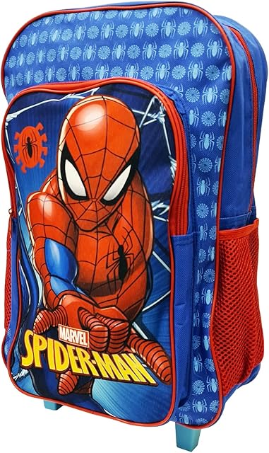 Spiderman Children's Character Luggage Deluxe Wheeled Trolley Backpack Suitcase Cabin Bag School