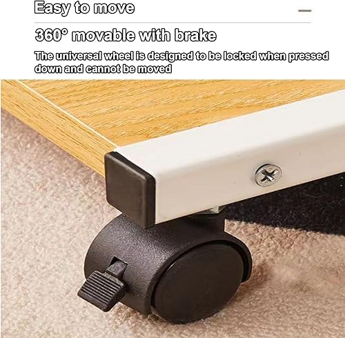 Miniatura 3 de Mesa auxiliar pequeña para sala de estar, mesa auxiliar auxiliar con ruedas, con bolsa de almacenamiento en forma de U, fácil de mover, mini mesa