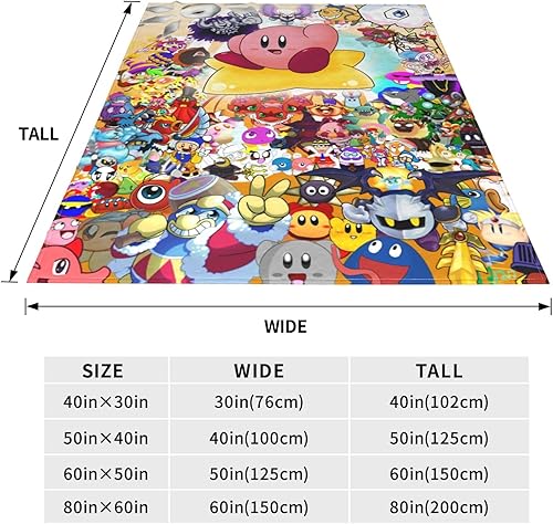 Miniatura 5 de Manta de franela de anime de dibujos animados, suave, ligera, cálida para todas las estaciones, para cama, sofá, 60 x 50 pulgadas