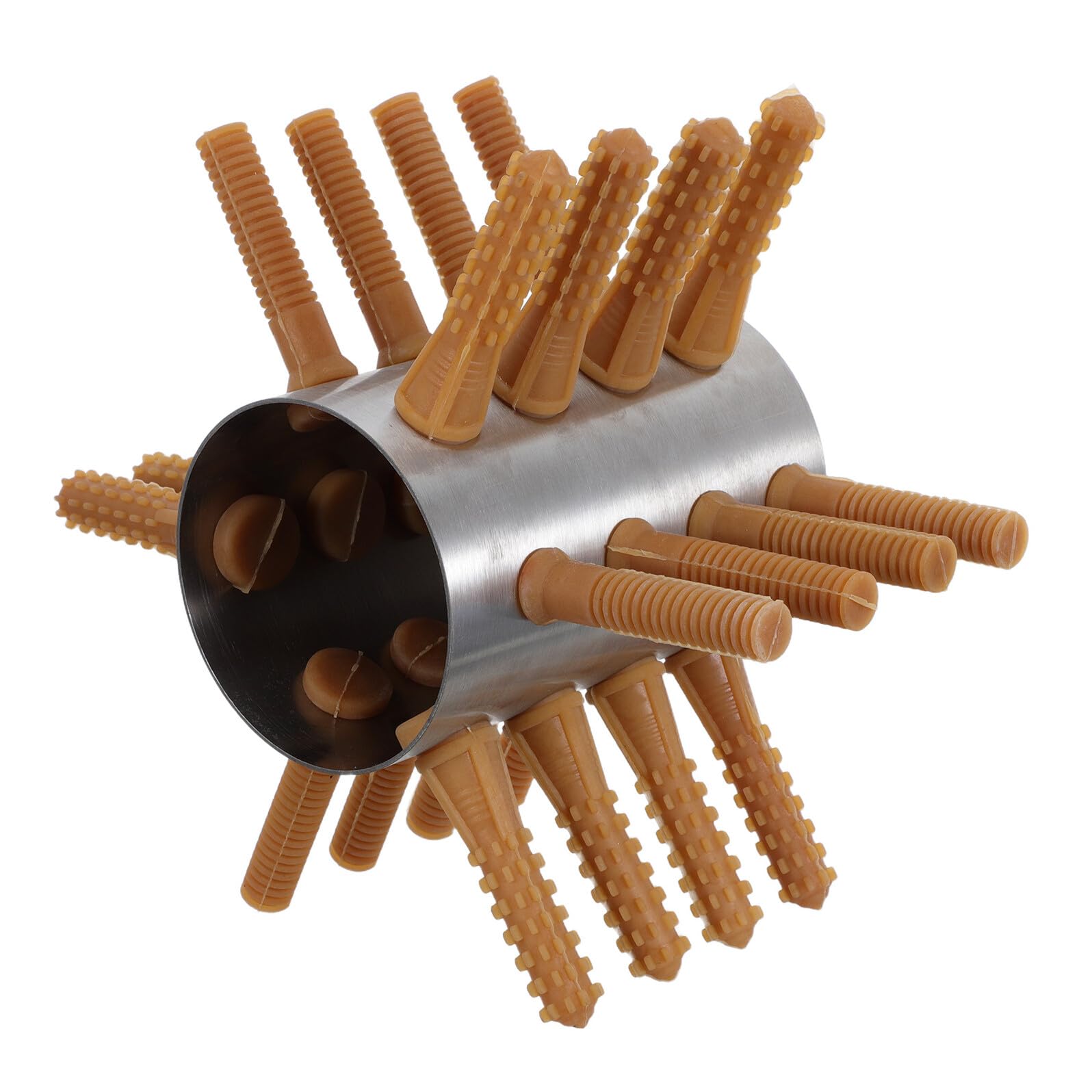 Hohopeti Spiumatrice Semiautomatica per Pollame in Acciaio Resistente 24 Dita, Utensile Portatile per Spennatura di Polli, Anatre e Oche, Attrezzatura per Lavorazione Carne Adatta a Uso