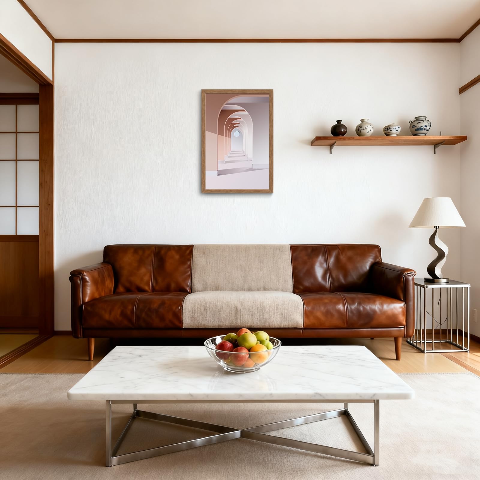 Amazon.co.jp: 木子誉絵画館 アートパネル ポスター アーチ回廊 現代