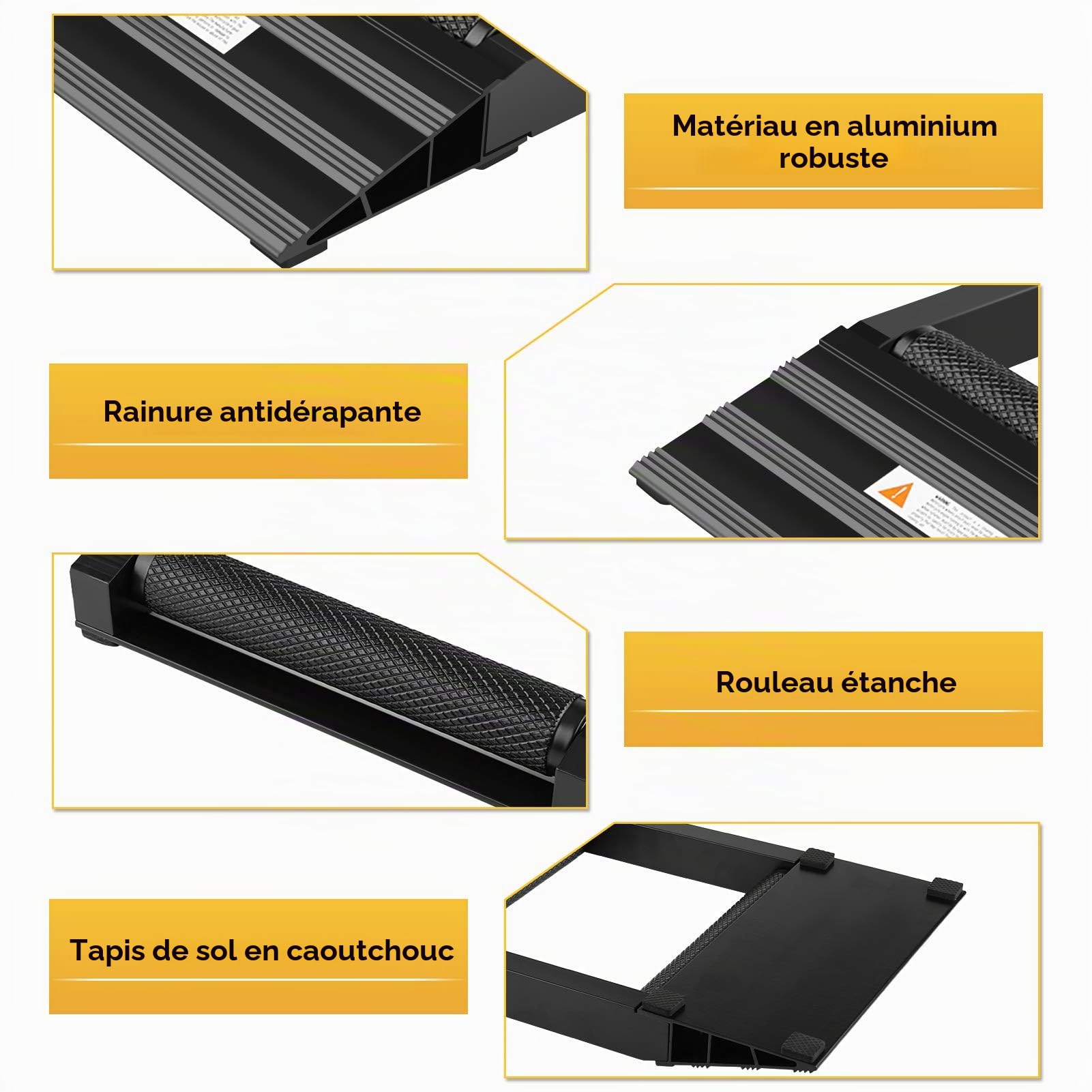 Support de Nettoyage Roue Moto Aluminium, Rampe Pratique, 500 LBS