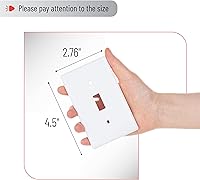 Vista 3 de Bates- Cubierta para interruptor de luz, cubiertas de placa de interruptor, paquete de 10, cubierta de interruptor de luz individual, 1 banda