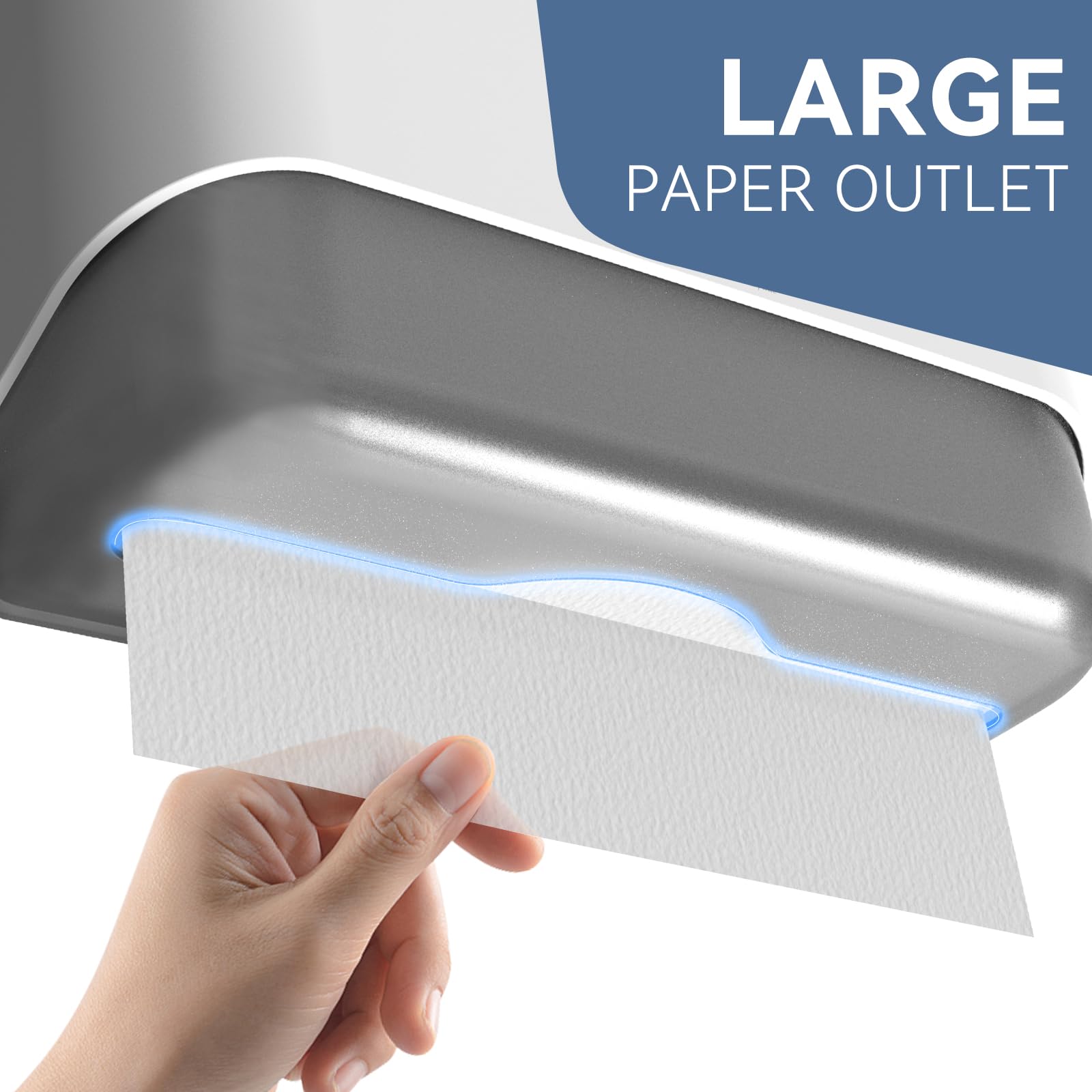 Dispenser di asciugamani di carta da parete adesivo multifold pieghevole pieghevole pieghevole commerciale dispenser di asciugamani di carta per bagno 27,4 cm L x 8,9 cm L x 20,3 cm H (bianco)