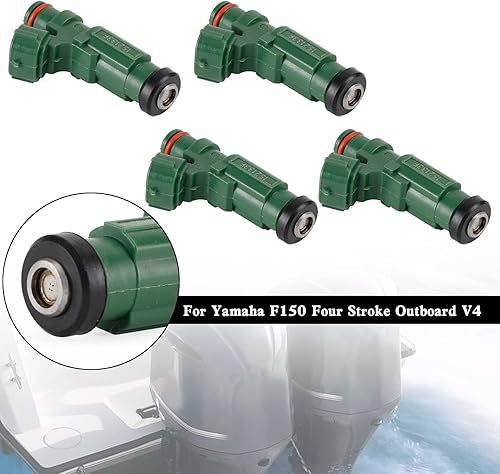 Miniatura 4 de 4PCS inyectores de combustible aptos para Yamaha F150 cuatro tiempos fuera de borda V4, inyector de combustible reemplaza 63P-13761-01-00