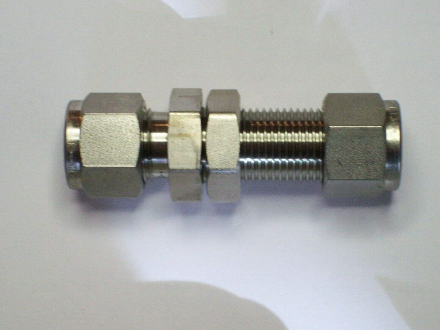 1 Swagelok Stainless Steel Bulkhead Union Fitting, 3/8" OD Tube, SS