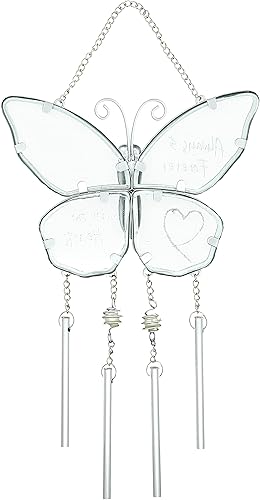 Miniatura 3 de Pavilion - Campanilla de viento colgante de mariposa para exteriores de 11.5 x 6 pulgadas, siempre y para siempre... en nuestros corazones, regalo