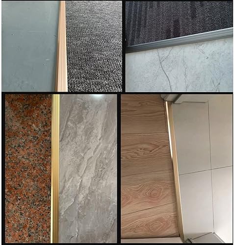 Miniatura 7 de TOCTUS Tira de transición de piso a azulejo, cubierta de costura para puerta, umbrales de puerta, borde para altura de umbral dentro de 0.079-0.197