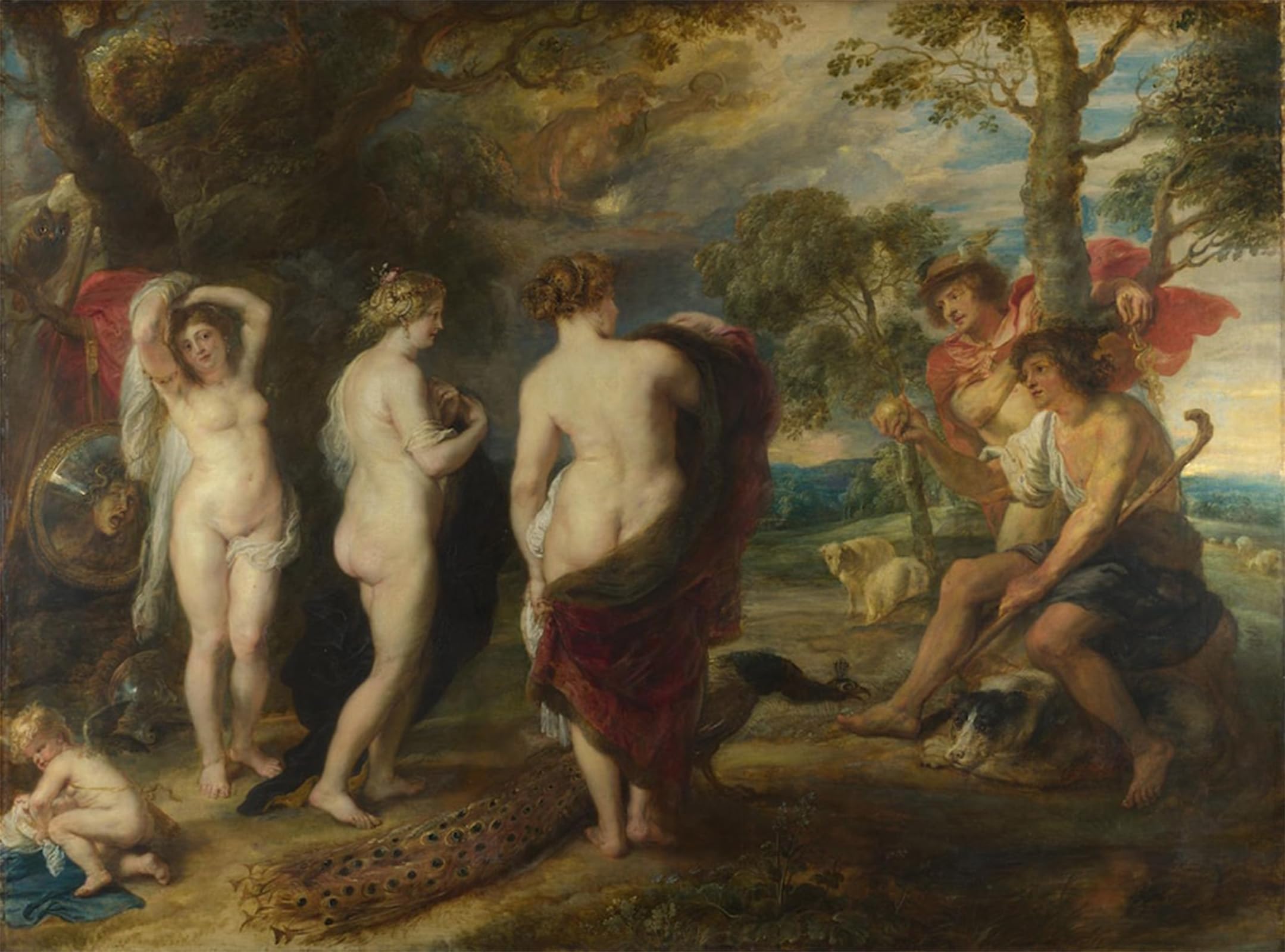 Artxlxxbn No Frame Famous Prints Artwork Pictures Poster Painting Art The Judgement Of Paris By Peter Paul Rubens Artwork Landscape Pictures For Home Decor 60X90cm