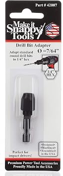 Make it Snappy Tools 7/64 Inch Quick Change Drill Bit Adapter #42007