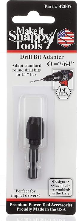 Make it Snappy Tools 7/64 Inch Quick Change Drill Bit Adapter #42007