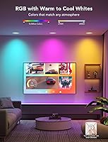Vista 2 de Govee Iluminación empotrable inteligente de 6 pulgadas, luz LED RGBWW con conexión directa Wi-Fi Bluetooth, 65 modos de escena, funciona con Alexa