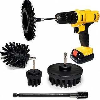 Power Grill Brush 5 Piece BBQ Cleaning Kit - Safe Bristle & Wire Free - Nylon Grill Brush - Safe for All Grates / Stainles...