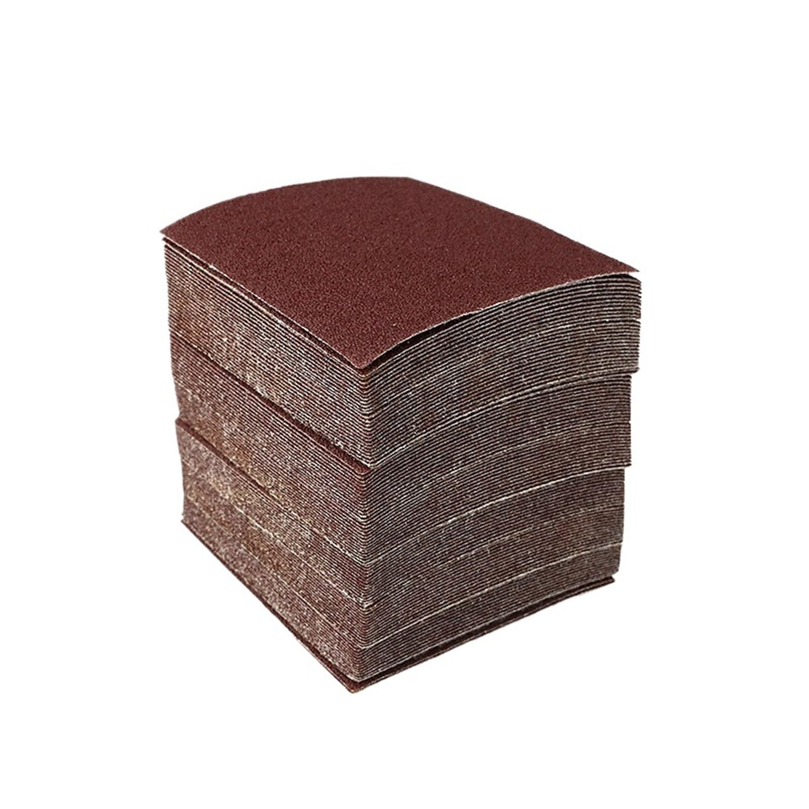 20 piezas de papel abrasivo de 110 x 100 mm de lijado de 110 x 100 mm, arena de flocado para pulidora neumática de carpintería. Grano 60-1000 (1 disco de molienda)