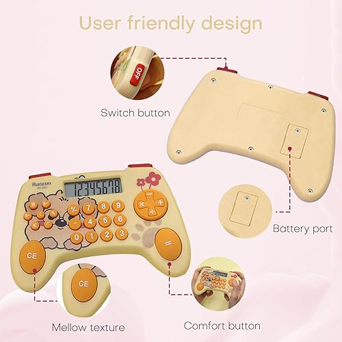 Miniatura 4 de Calculadoras amarillas Básicas para Maestros Oficina Básica de Conceptos Básicos, Matemáticas Electrónicas, Suma, Resta, División y Multiplicación,