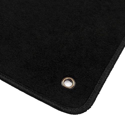 Miniatura 5 de IKON MOTORSPORTS, Alfombrillas de nailon para automóvil compatibles con Jeep Cherokee 4DR 2014-2023, alfombras negras de automóvil de pasajeros