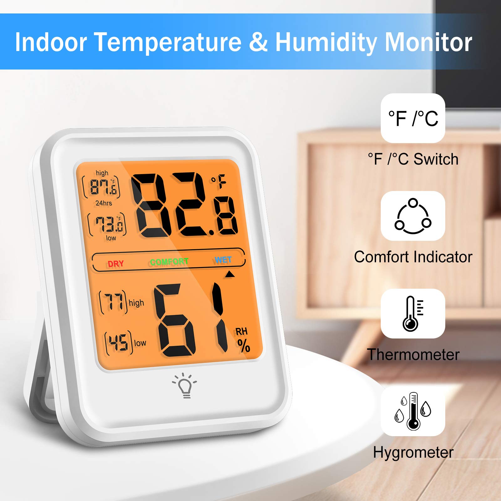Misuratore Di Umidità, Misuratore Di Umidità Digitale Portatile Per Pareti In Legno A 2 Pin Display Lcd Digitale Hd Rilevatore Di Umidita Intervallo 5 40 Precisione 1 81598174 - 5