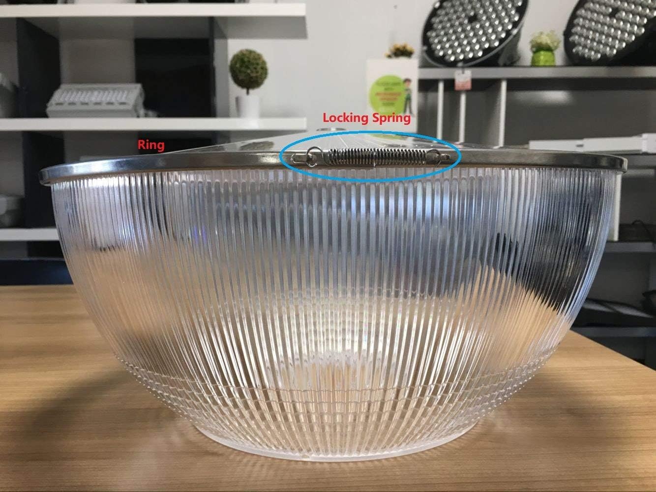 Holiday Deals 🛒 HYPERLITE 60 Degree PC Reflector ONLY for Hero Series LED High Bay Light 1-Pack (Milky Reflector with Cover)