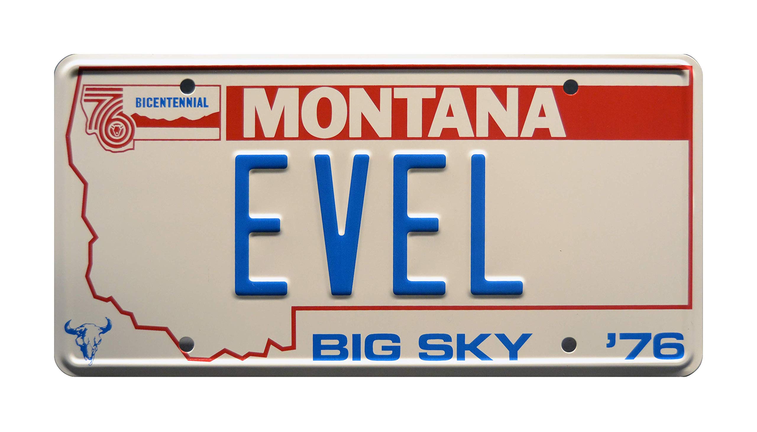 Viva Knievel | ‘76 EVEL | Metal Stamped License Plate