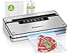 Bonsenkitchen Vacuum Sealer Machine with 5 Modes, Built-in Cutter and Bag Storage, Globefish Technology for Continuous High-Speed ​​Operation, Includes 5 Vacuum Bags and 1 Roll Bag, VS3201