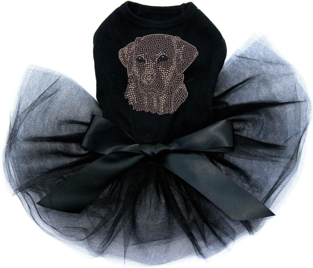 Labrador Retriever Bling Rhinestone Dog Tutu Dress, 4XL Black