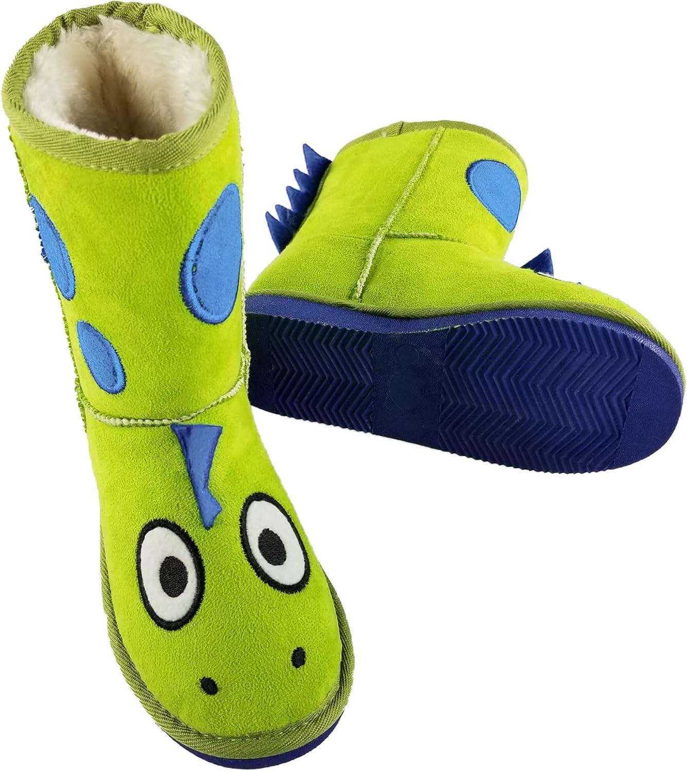 Lazy One Animal Slipper Boots for Kids, Cozy Children's Slippers (Dino, MEDIUM)
