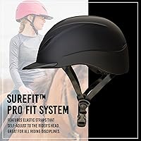 Vista 4 de Troxel Intrepid - Casco de equitación para caballos de silla, diseño ajustable de bajo perfil, equipo de seguridad para equitación