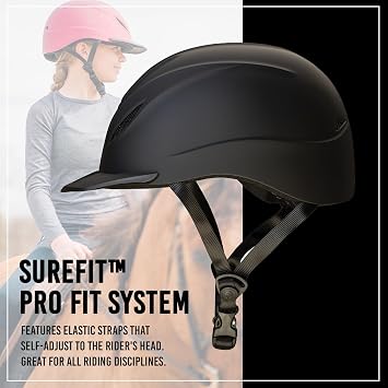 Troxel Intrepid Saddle Horse Riding Helmet, Low-Profile Adjustable Design, Safety Horseback Riding Gear