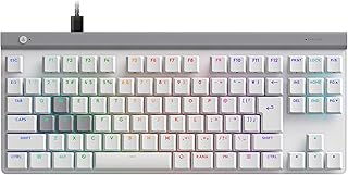 Logicool G ラピッドトリガー G515 RAPID TKL 薄型 ゲーミングキーボード G515-TKL-RTWH アクチュエーションポイント 調整可能 日本語配列 押下圧 35g 有線 テンキーレス 磁気式アナログスイッチ ロープロファイル LIGHTSYNC RGB ゲーミング キーボード メカニカルキーボード ラピトリ ホワイト windows 国内正規品