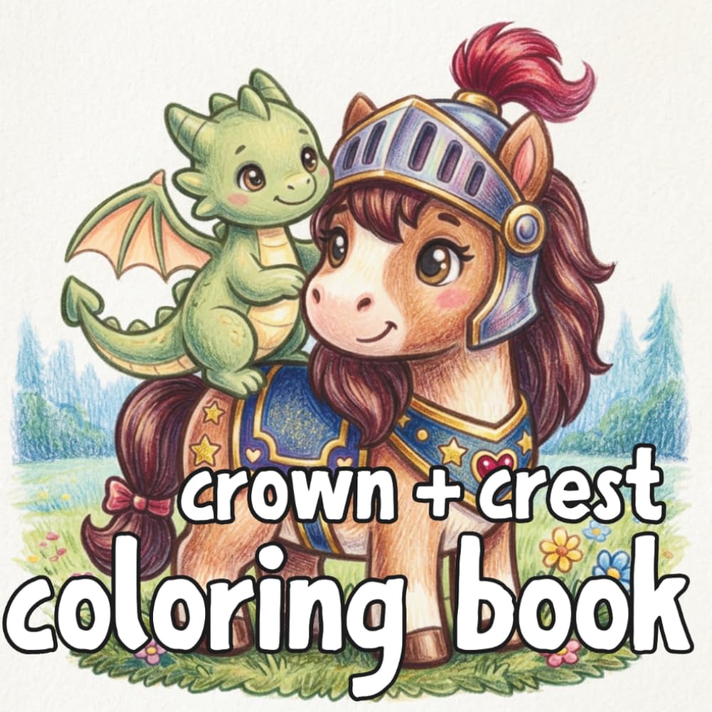 Crown & Crest: A Cute Animal Medieval Coloring Book for All Ages