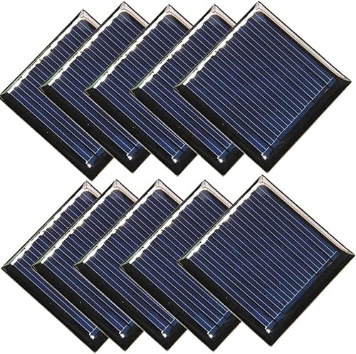 10 unids 2 V 60 mAh 0.12 W 1.772 x 1.772 in Micro Mini Power pequeño módulo de panel de célula solar para DIY luz solar cargador linterna