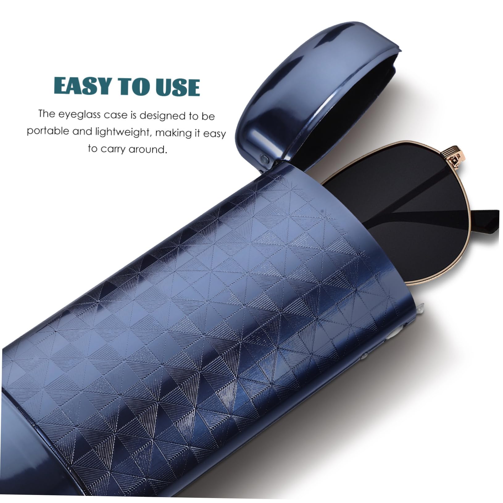 VALICLUD Brillenetui brillenhalter Brillenbox - Brillenbehältnis Blau klein aufbewahrungskorb Sonnenbrillen für Frauen Praktische Brille Fall Sonnenbrillenträger Aluminium Blue