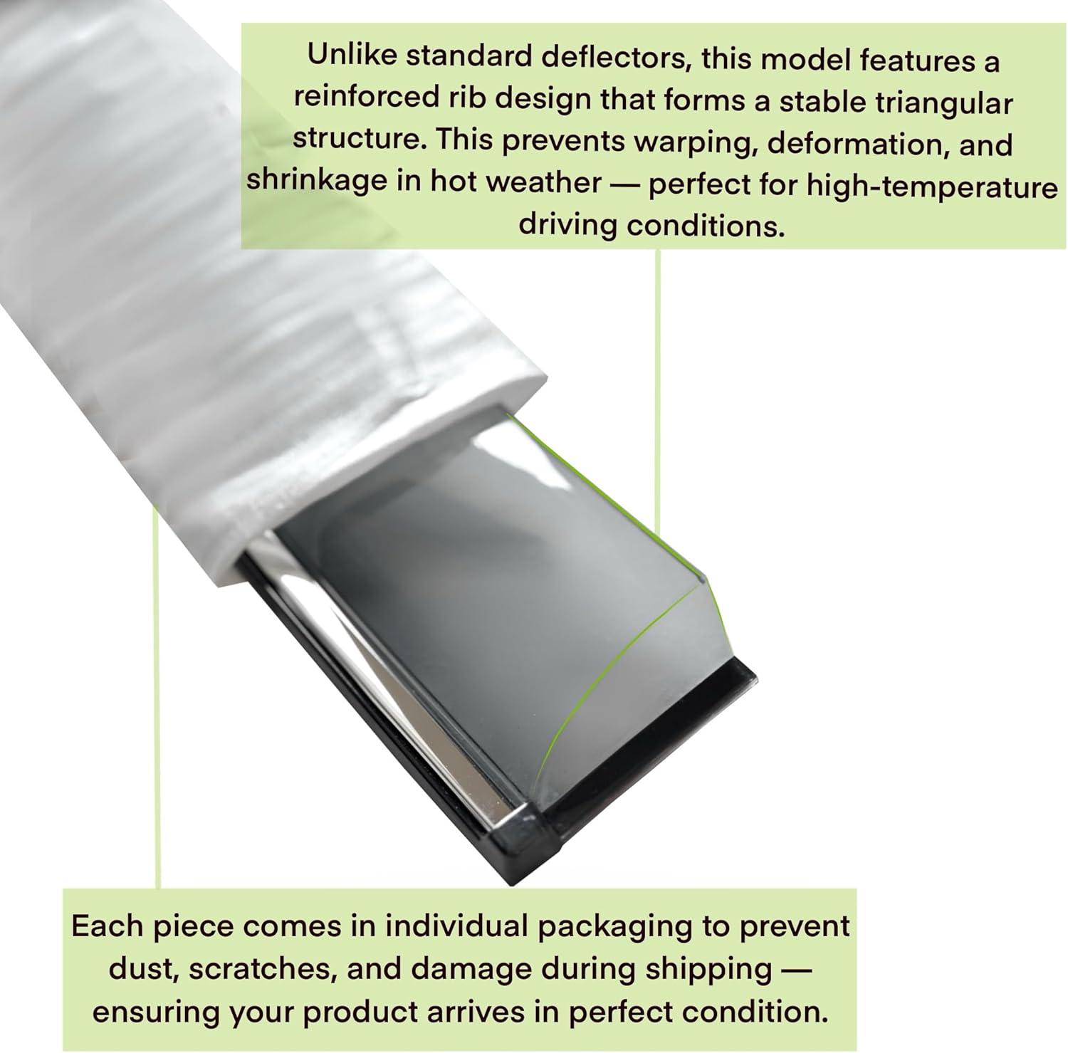 2025–2026 Chevy Equinox Accessories – Window Visors (Not EV), Outside-Channel Tape-On Vent/Rain Guards, Dark Smoke Polycarbonate, Chrome Trim, 4-Piece Set, UV-Resistant, Full-Size Fit