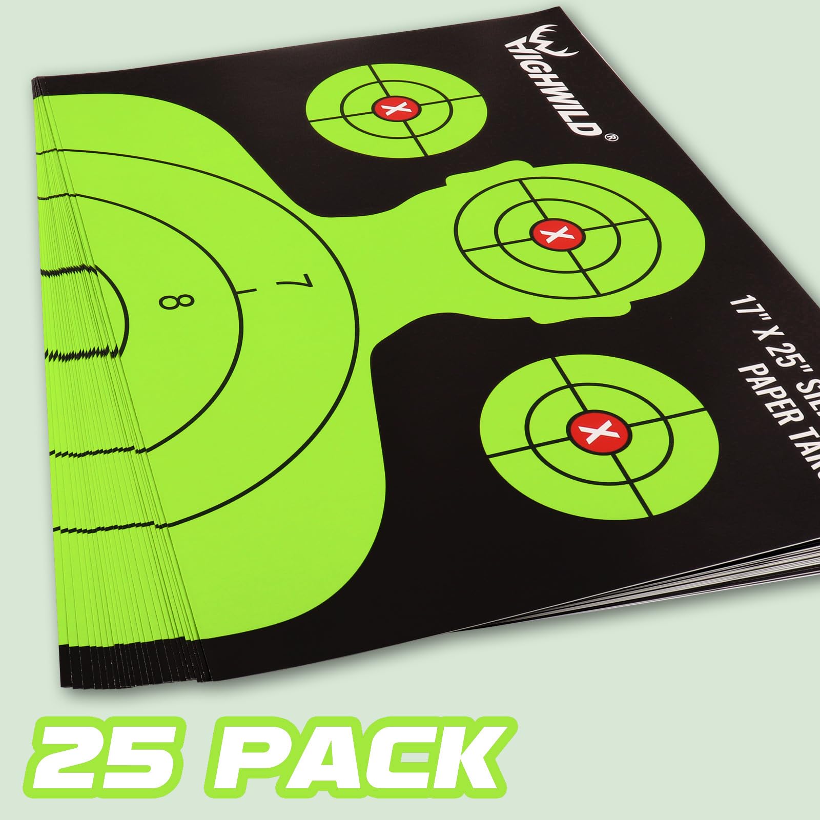5 Inch Paper Target Firearm Sight-in Targets 50 Sheets Sight-in Shooting Targets — 17x25 ...