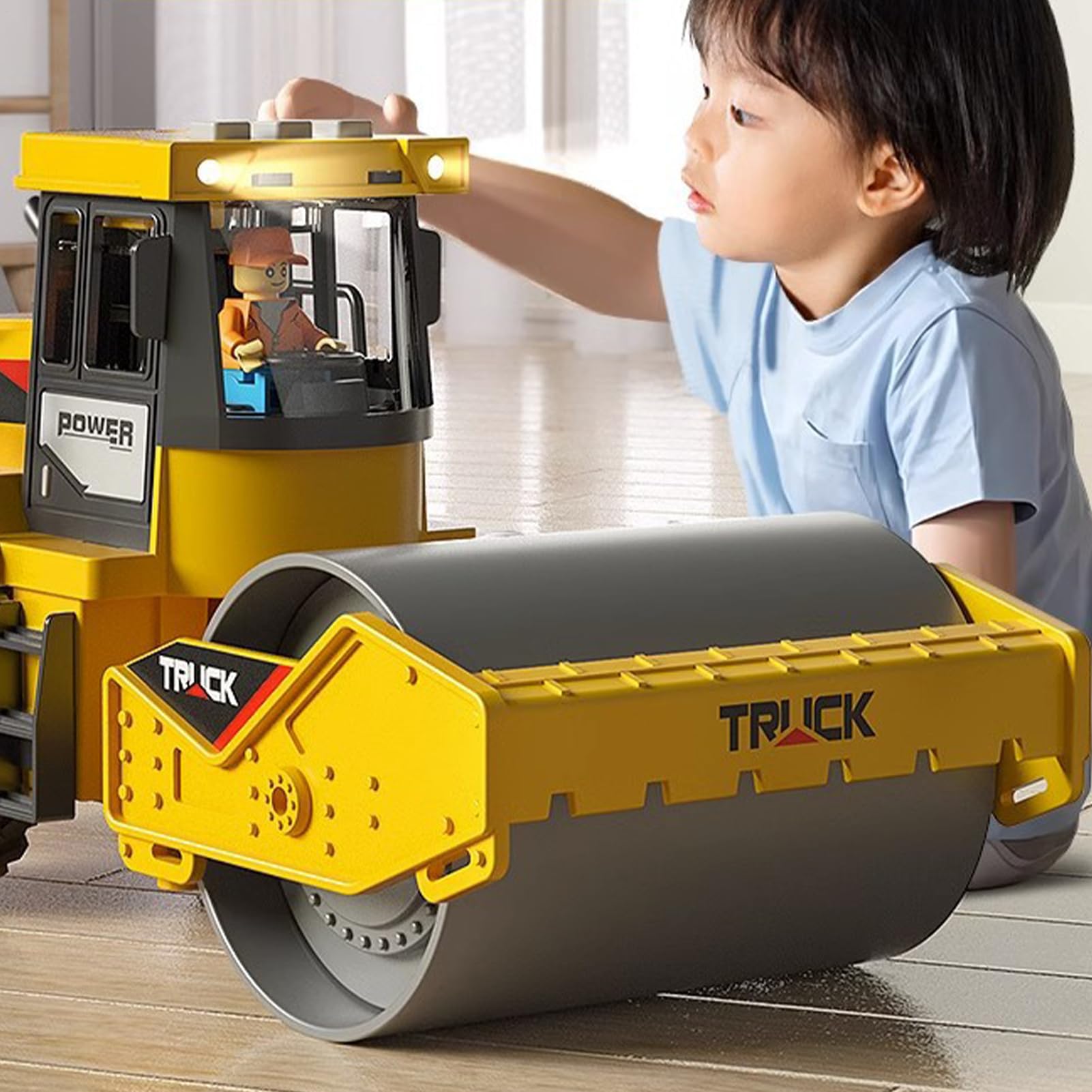 Giocattolo del Rullo compressore di Simulazione, Rullo compressore della Città - Giocattolo per Camion per Veicoli stradali di ingegneria - Giocattolo per Camion per Veicoli da Costruzione ad