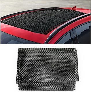 Car Roof Non-Slip Rug Pad, PVC Roof Cargo Bag Protective Mat, 47'' x 39.4'' Rooftop Cargo Carrier Bag, Multipurpose Home Liner for Kitchen, Bathroom, Shoe (Black)