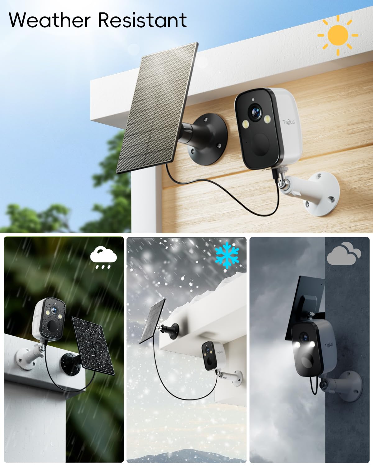 2K Überwachungskamera Aussen Akku Solar 5G/2,4G WLAN Kamera 2er-Pack | Solar-Kamera Outdoor mit Farbe Nachtsicht, smartem Bewegungsmelder, IP66 Wetterschutz und sicherer Cloud-Speicherung