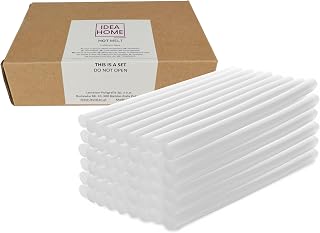 IDEA HOME Heißklebesticks Transparent Ø 11mm x 200mm – 50 Stück Geruchsneutral Klebepatronen für Heißklebepistolen 11-12mm